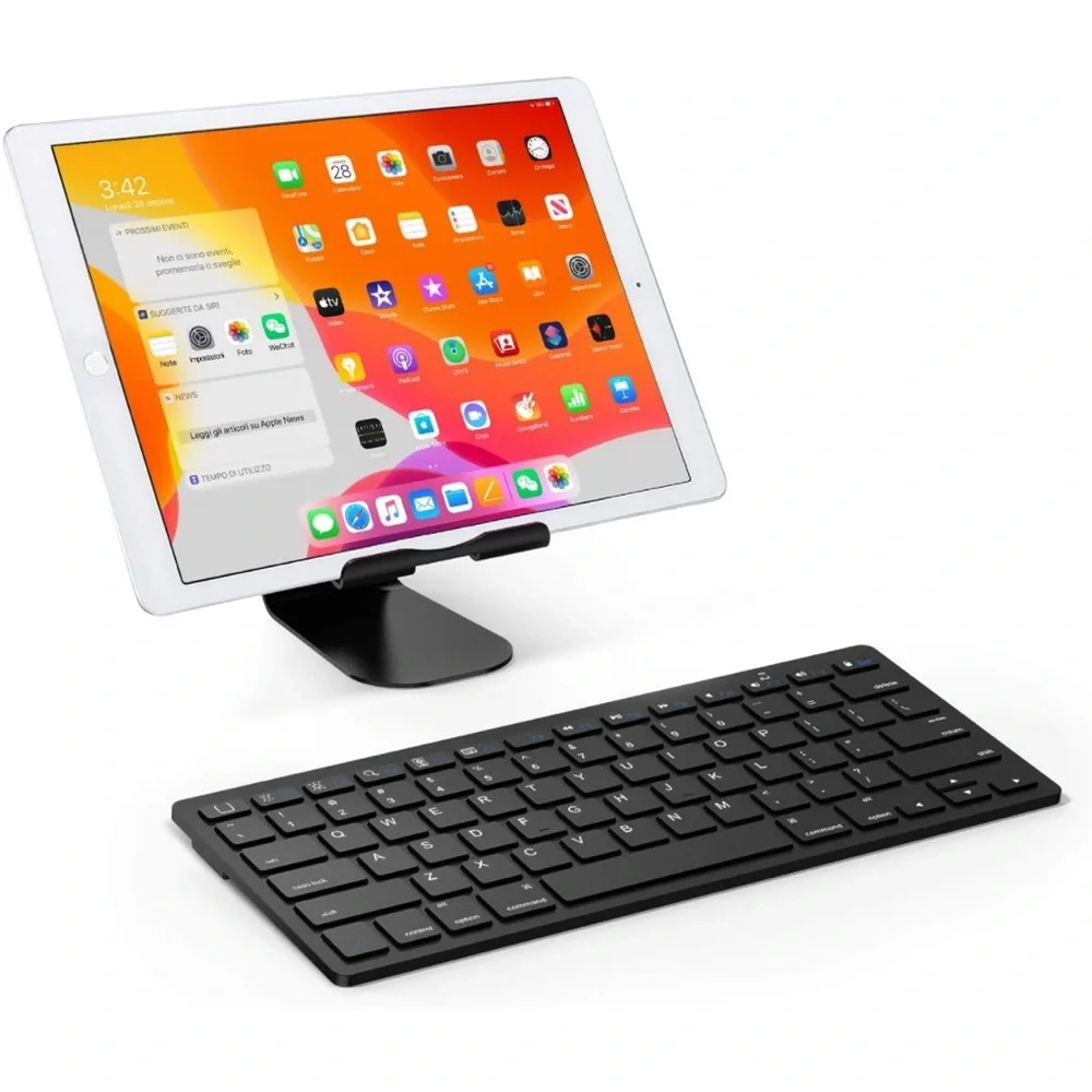 Ultra-Slim Bluetooth Keyboard Compatible with iPad 10.9, Black